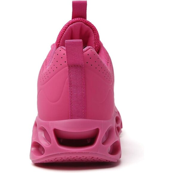 Women's Rose Red Running Walking Non Slip Tennis Blade Athletic Sneakers Shoes - Picture 4 of 7